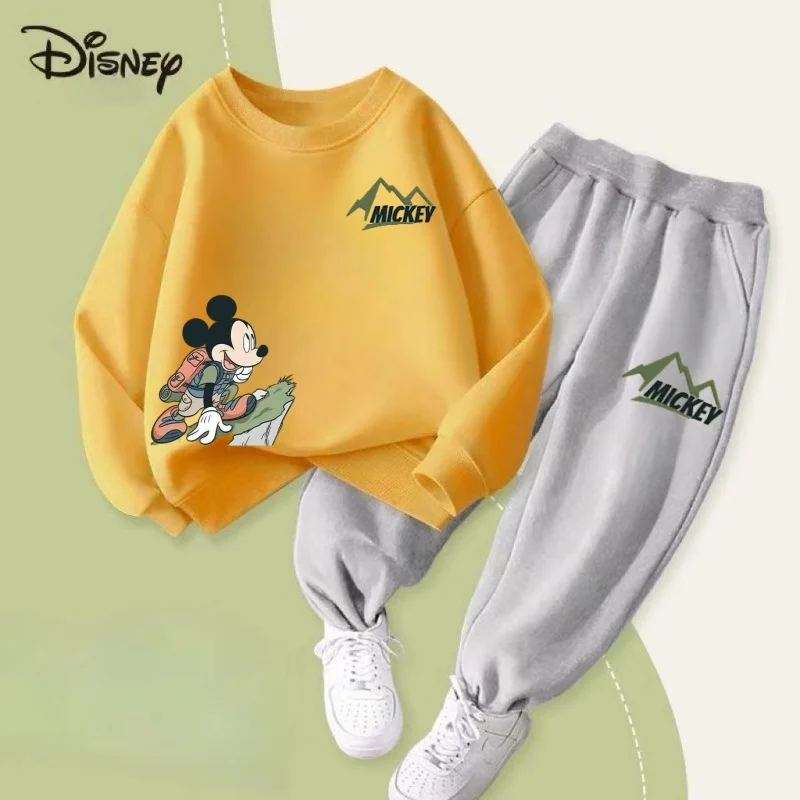 Autumn Baby Girls Boys Clothes Set Children Disney Mickey Printing Sweatshirt Top and Pants Bottom 2Pieces Suit Cotton Tracksuit - Image 5