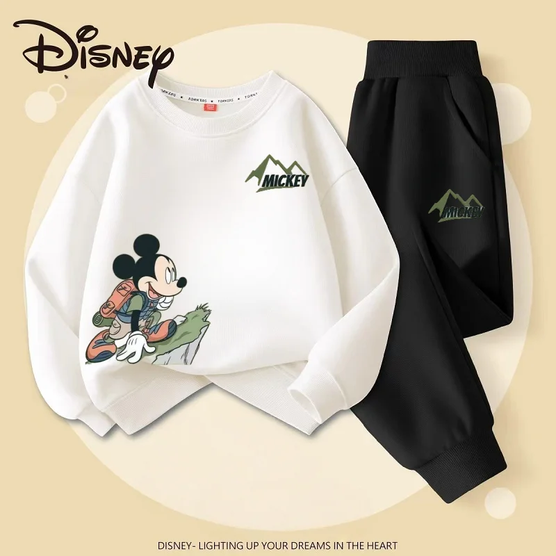 Autumn Baby Girls Boys Clothes Set Children Disney Mickey Printing Sweatshirt Top and Pants Bottom 2Pieces Suit Cotton Tracksuit - Image 2