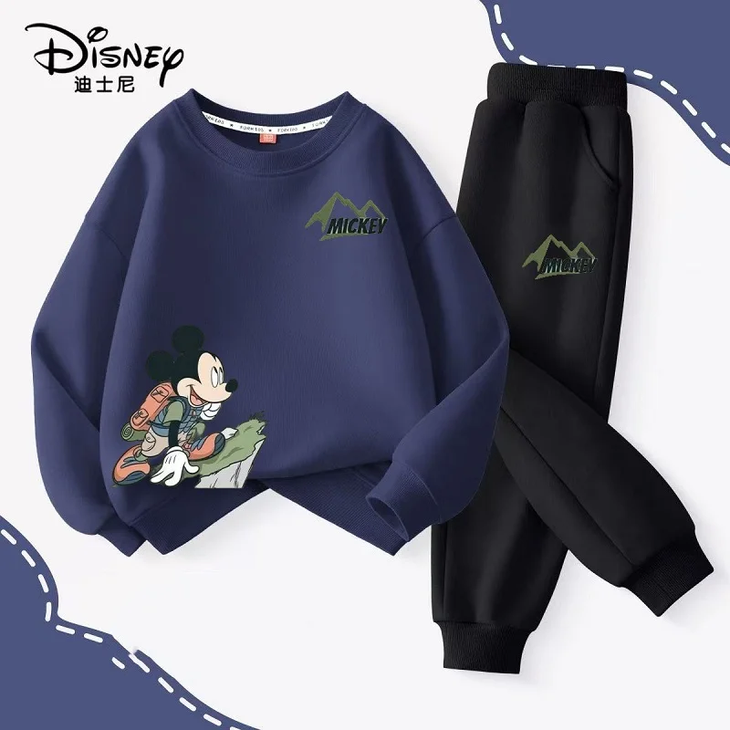 Autumn Baby Girls Boys Clothes Set Children Disney Mickey Printing Sweatshirt Top and Pants Bottom 2Pieces Suit Cotton Tracksuit - Image 3
