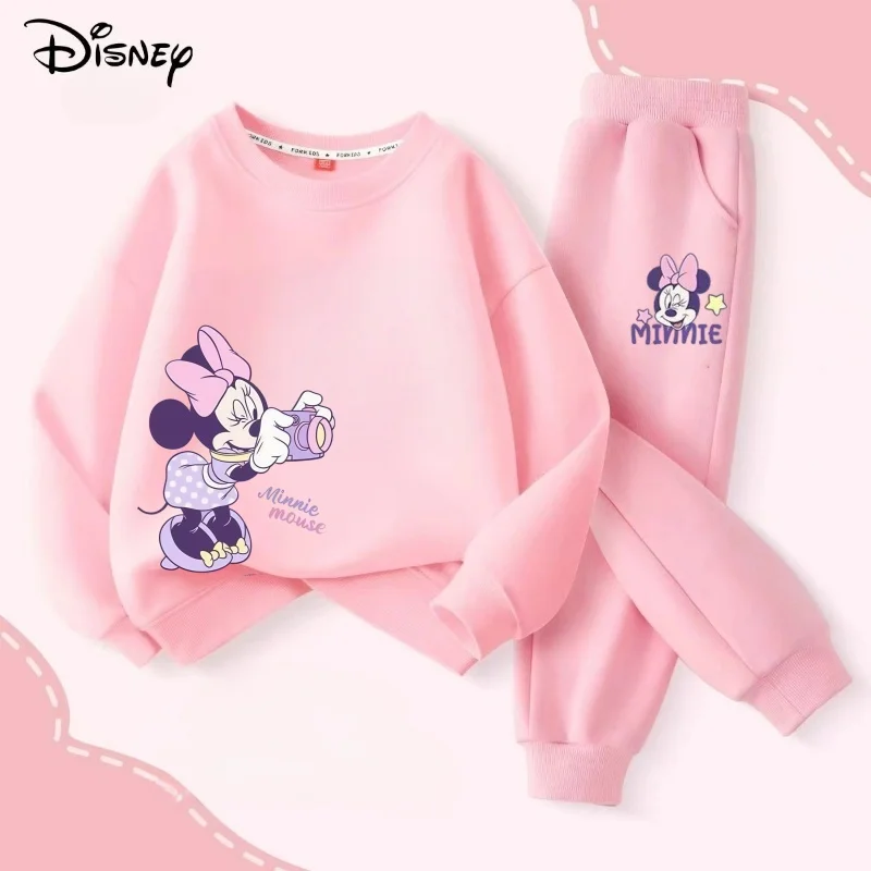 Autumn Baby Girls Boys Clothes Set Children Disney Minnie Printing Sweatshirt Top and Pants Bottom 2Pieces Suit Cotton Tracksuit - Image 4